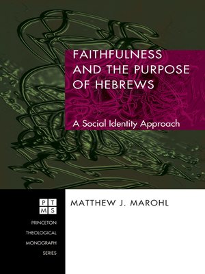 cover image of Faithfulness and the Purpose of Hebrews